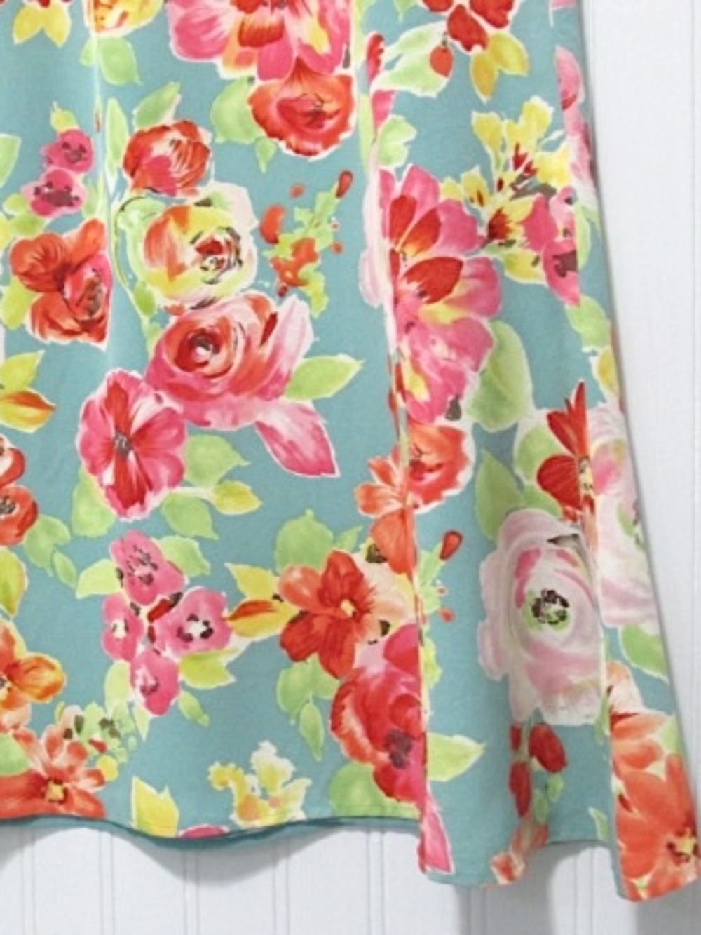 Floral Trumpet Maxi Skirt, Size 4 - Picture 4 of 7
